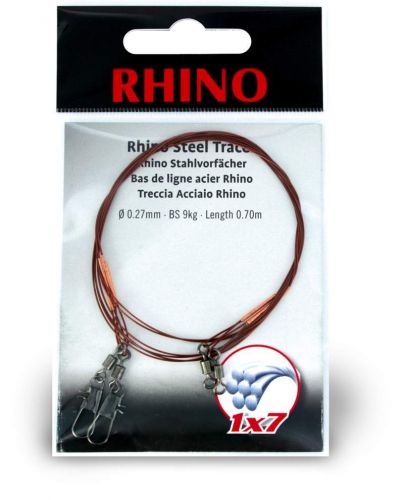 0,33mm Rhino Steel Trace 1x7 0,5m 13kg 2 pieces