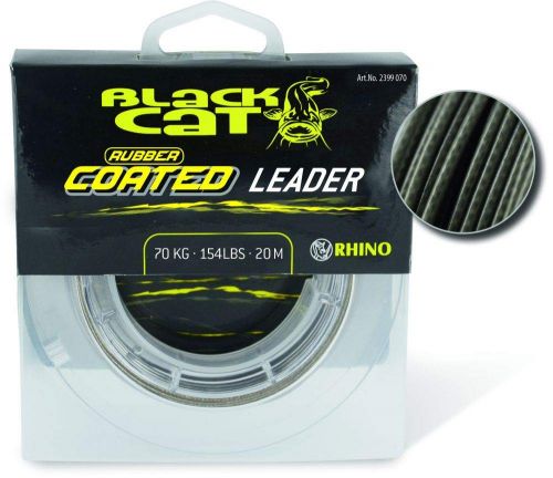 Rubber coated Leader 20m 70kg grey