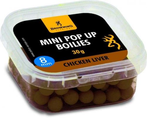 Mini Pop-up Boilie, pre-drilled brown Chicken Liver 8mm 30g
