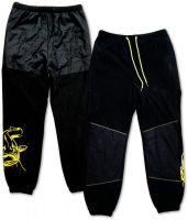 L Fleece Pants black/yellow