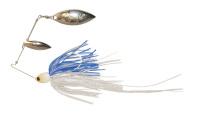 Atlas Spinnerbait 3/8oz Clear / Blue Glimmer - Holo Nickel