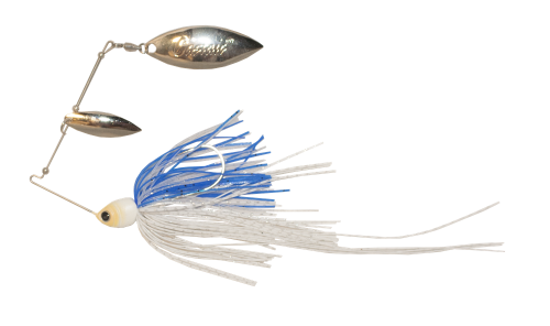 Atlas Spinnerbait 1/2oz Clear / Blue Glimmer - Holo Nickel